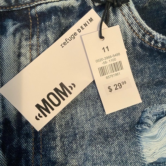NWT Refuge acid wash MOM jeans - Picture 3 of 4